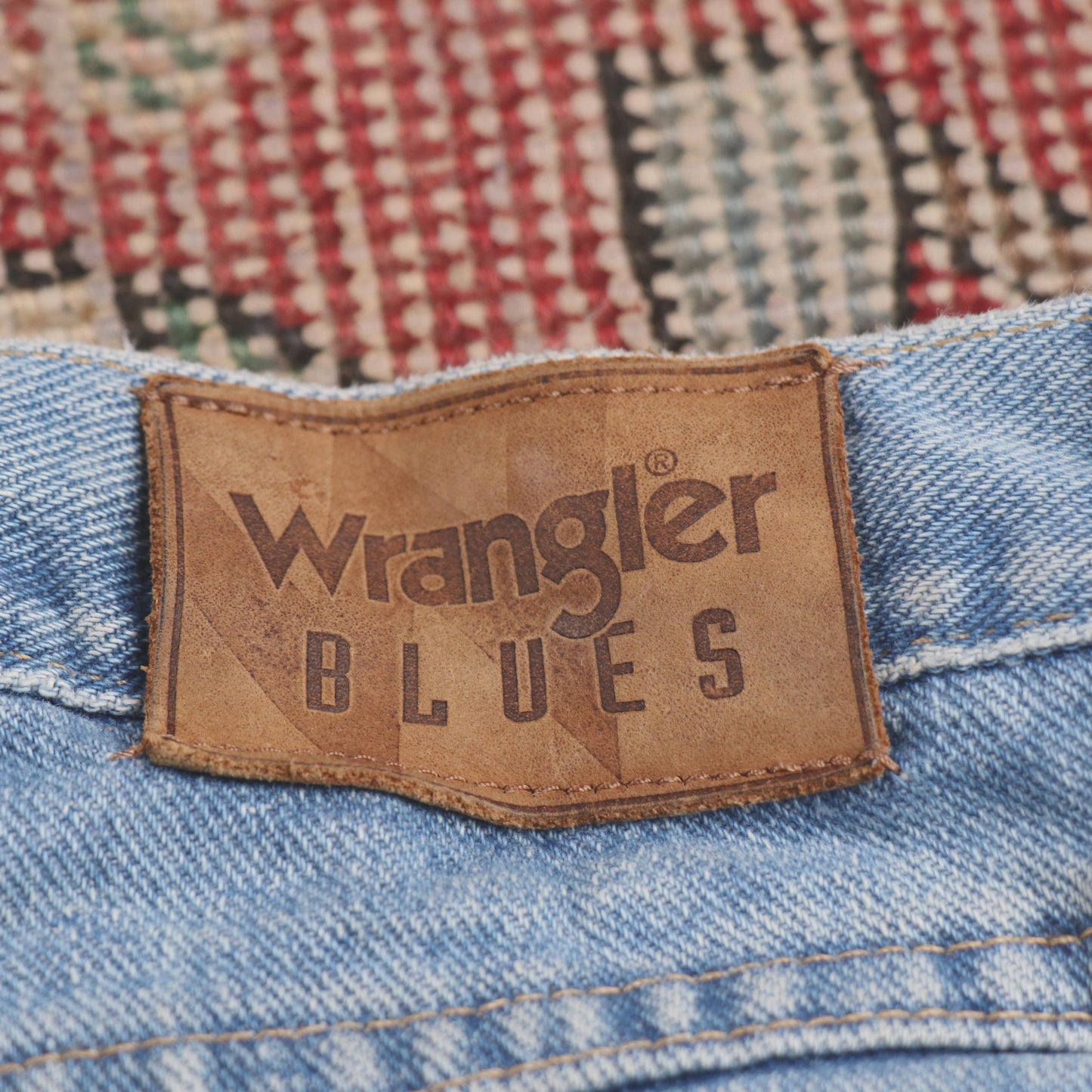 Wrangler W40 L32 Straight Leg Loose Fit Blue Denim Jeans