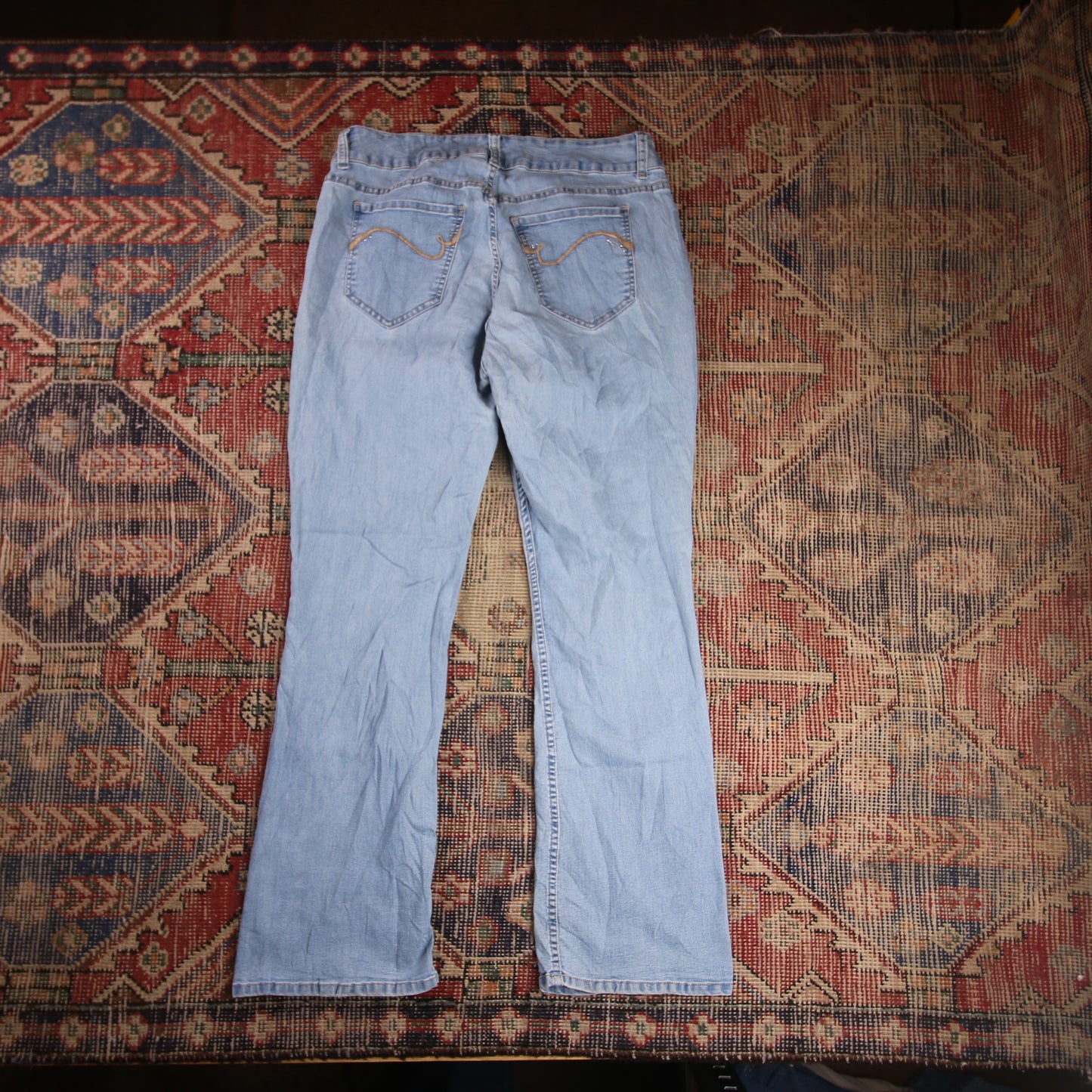 Lee W32 L28 Flared Blue Denim Jeans