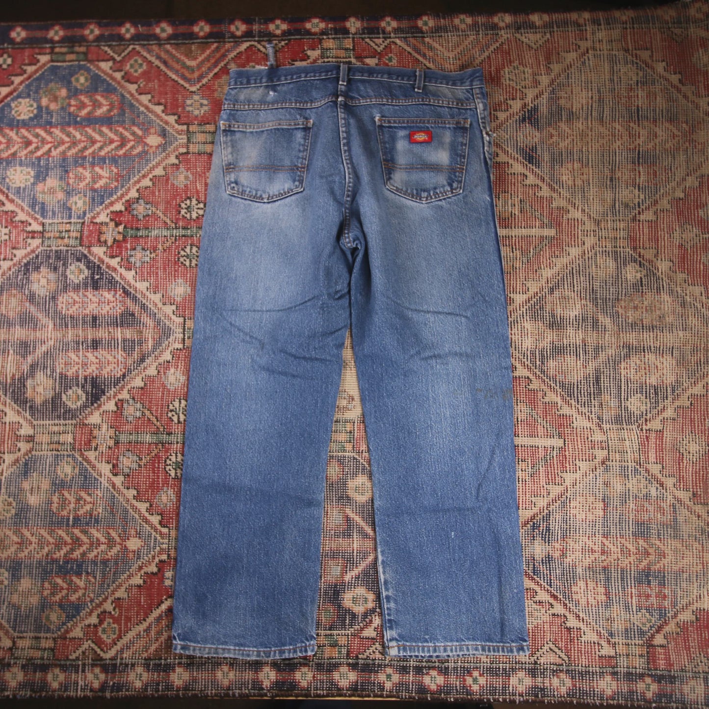 Dickies W36 L28 Straight Leg Blue Denim Jeans