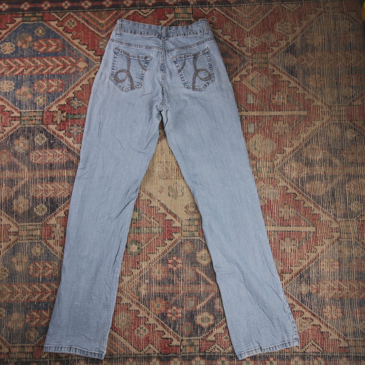 Lee W28 L30 Straight Leg Relaxed Fit Blue Denim Jeans