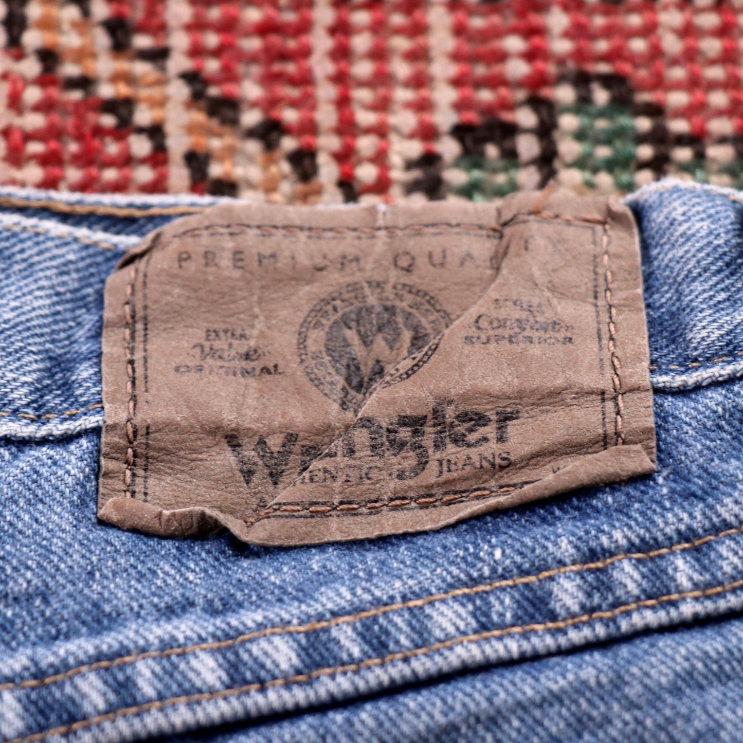 Wrangler W32 L31 Straight Leg Blue Denim Jeans