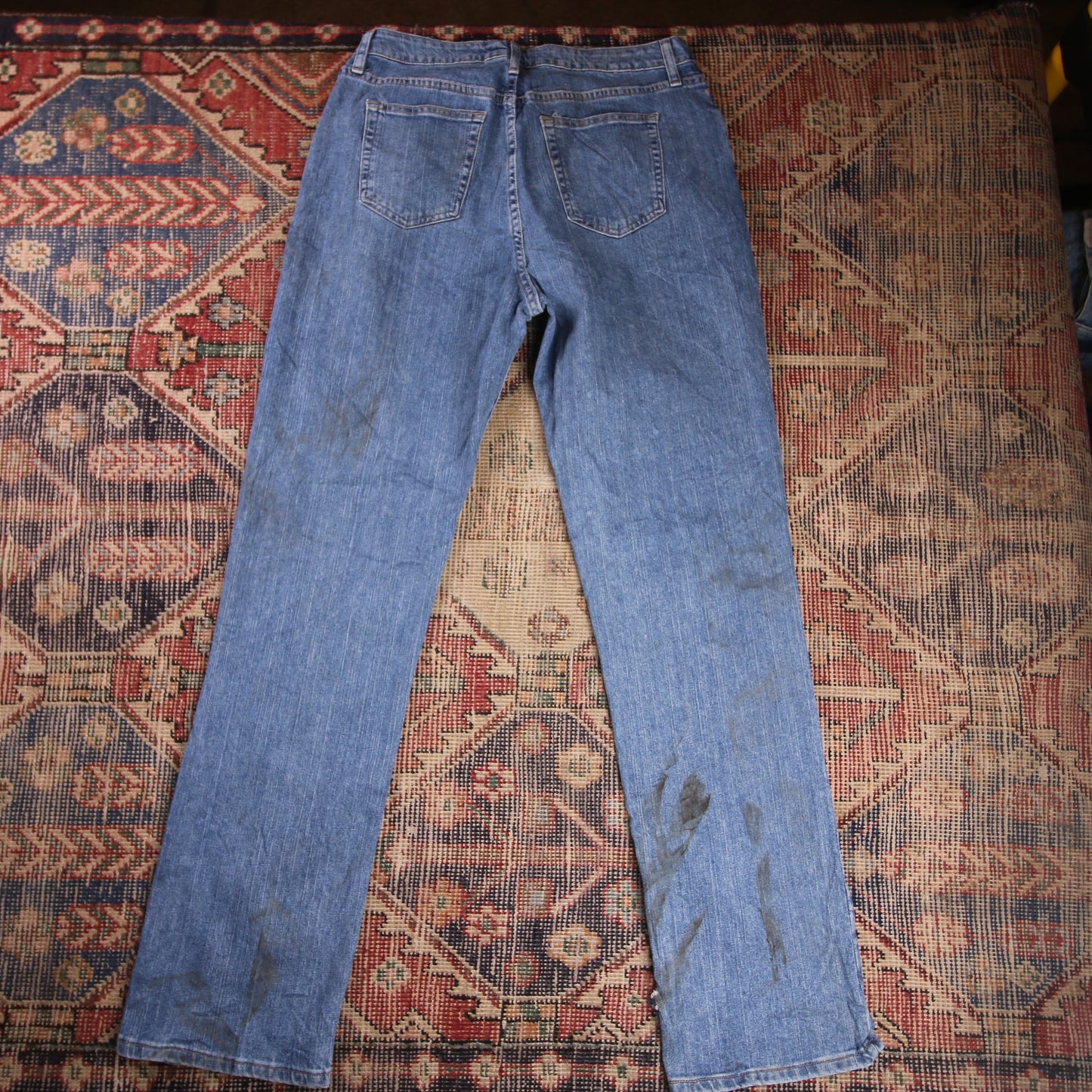 Lee W32 L33 Straight Leg Relaxed Fit Blue Denim Jeans