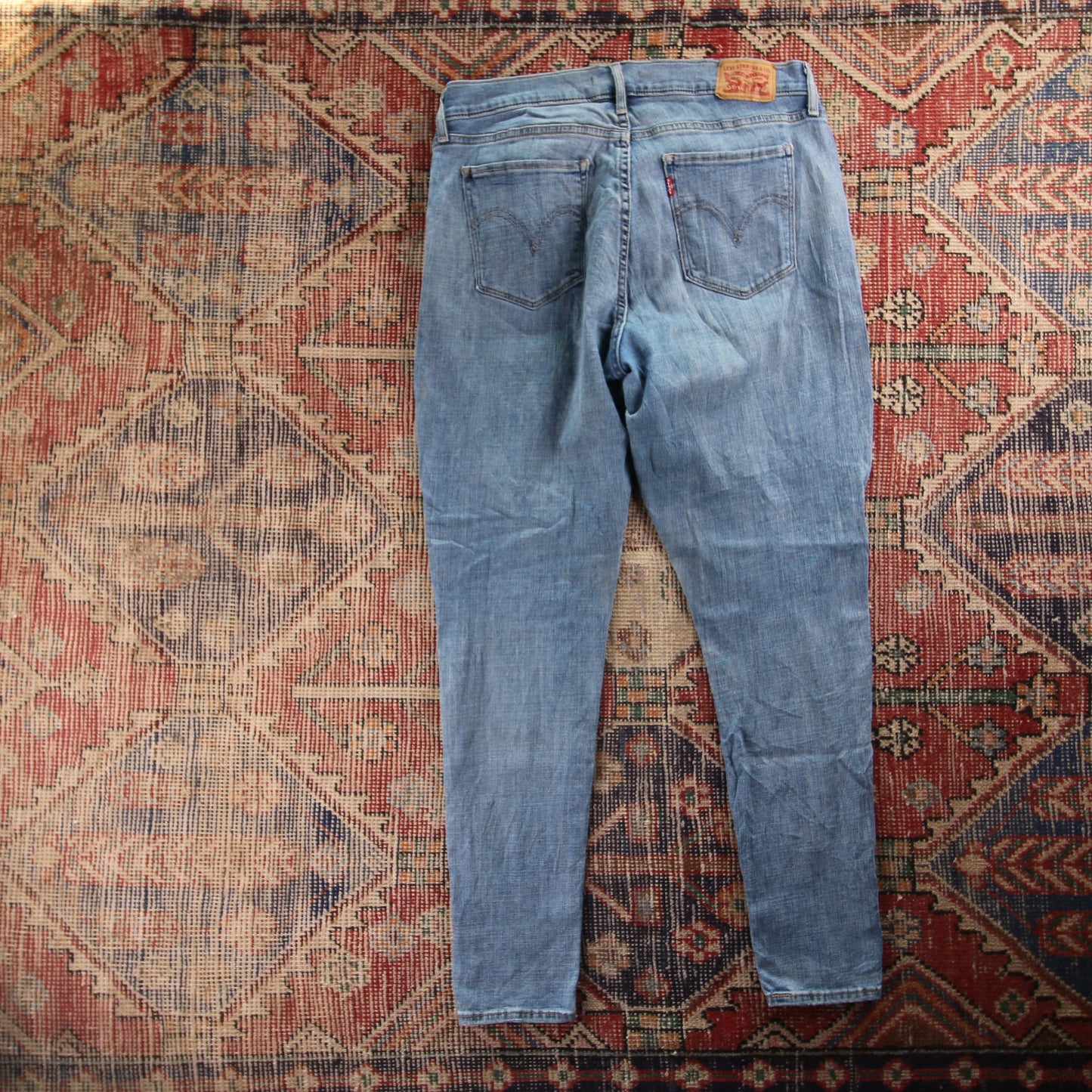 Levi's W32 L29 Skinny Classic Ripped Style Blue Denim Jeans