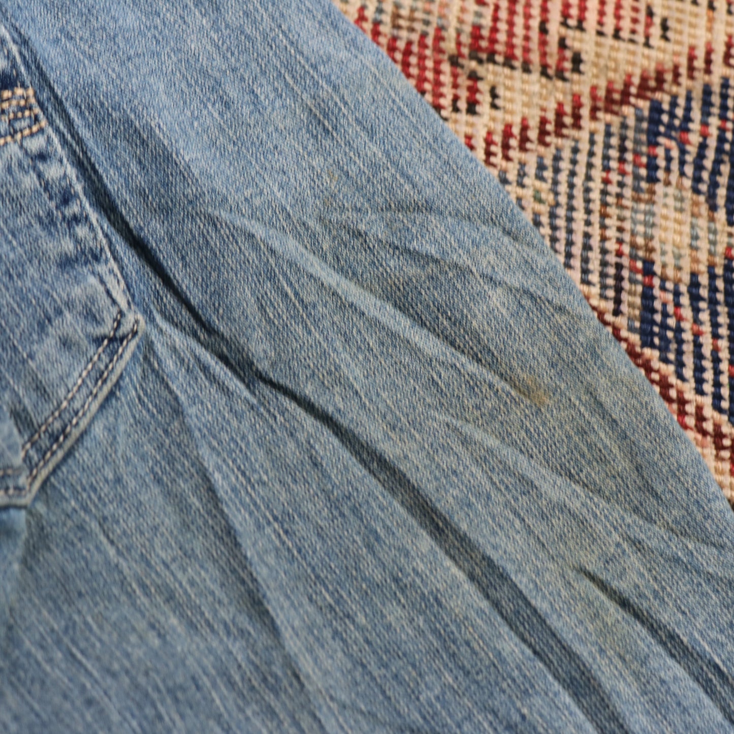Lee W36 L27 Straight Leg Loose Fit Blue Denim Jeans