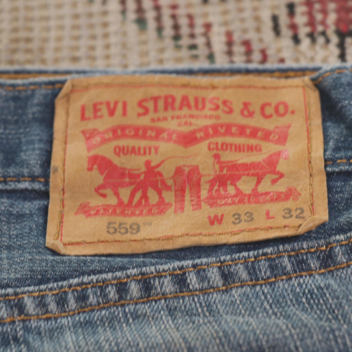Levi's 559 W34 L31 Straight Leg Relaxed Fit Blue Denim Jeans
