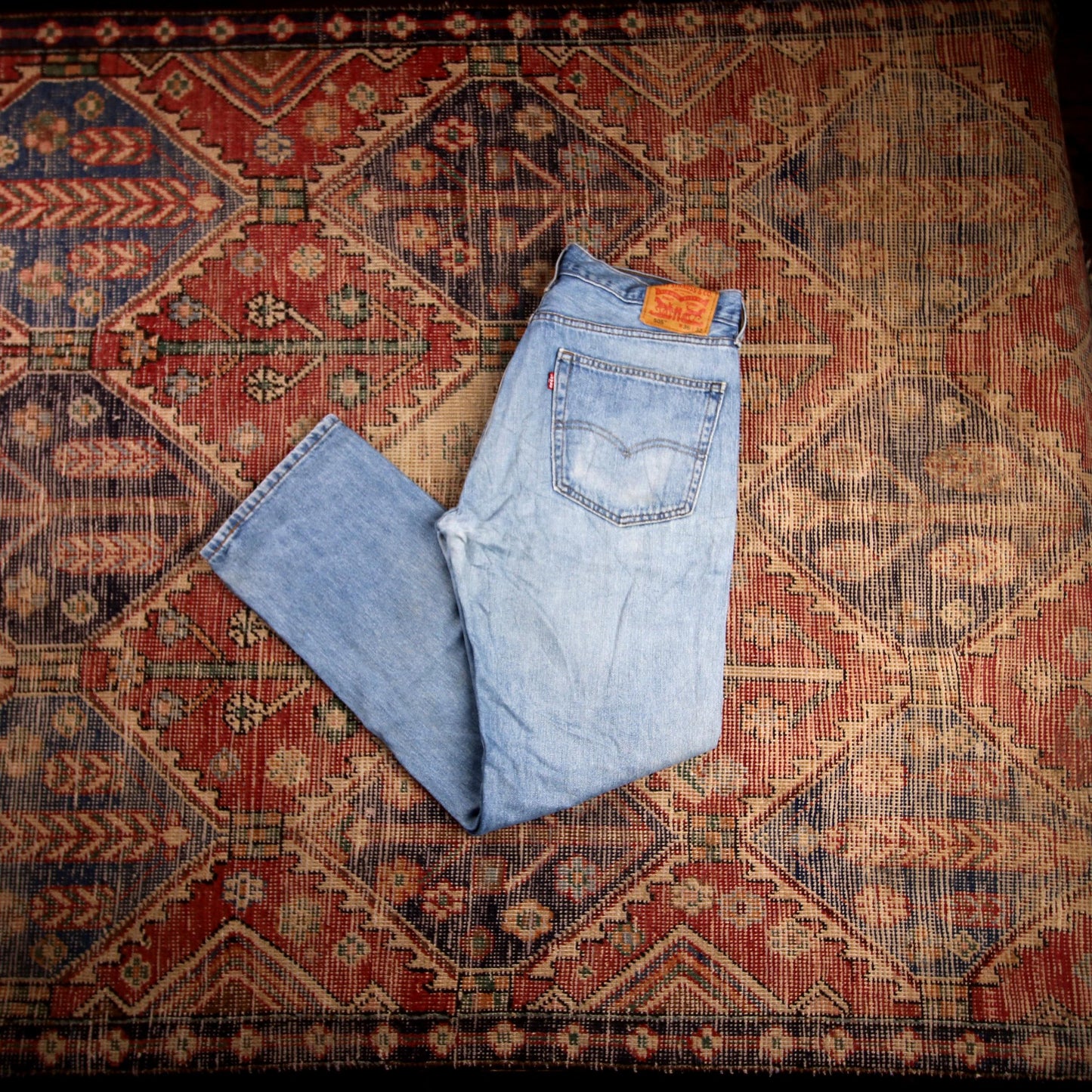 Levi's 505 W36 L31 Straight Leg Regular Fit Blue Denim Jeans