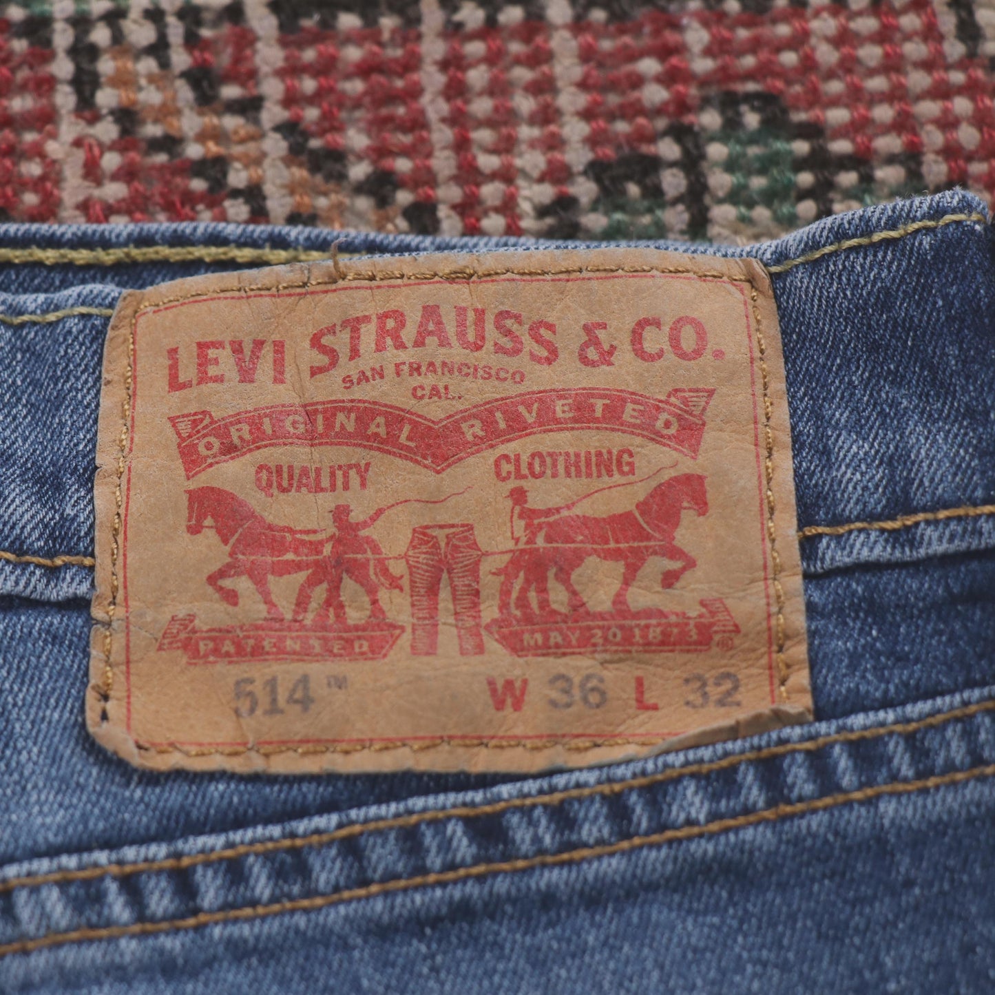 Levi's 514 W34 L31 Straight Leg Blue Denim Jeans