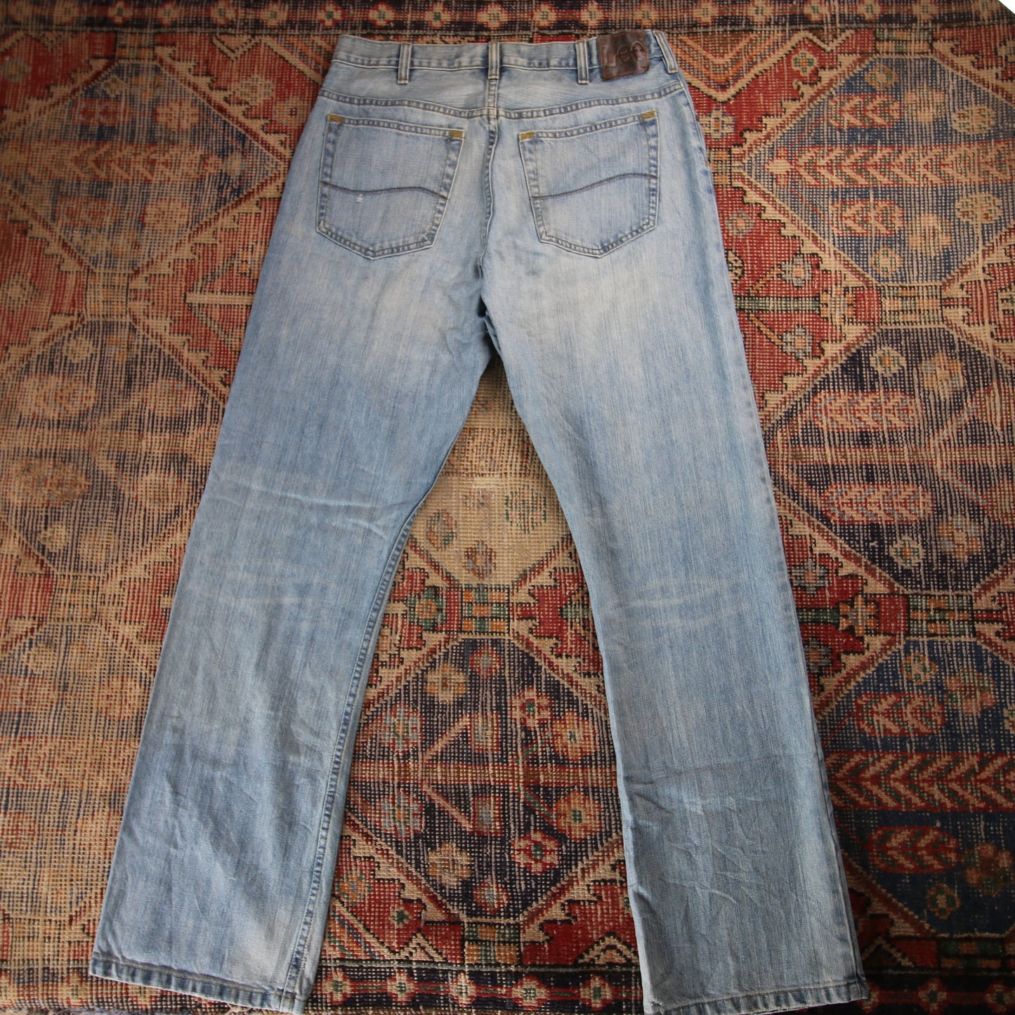 Lee W34 L31 Bootcut Relaxed Fit Blue Denim Jeans