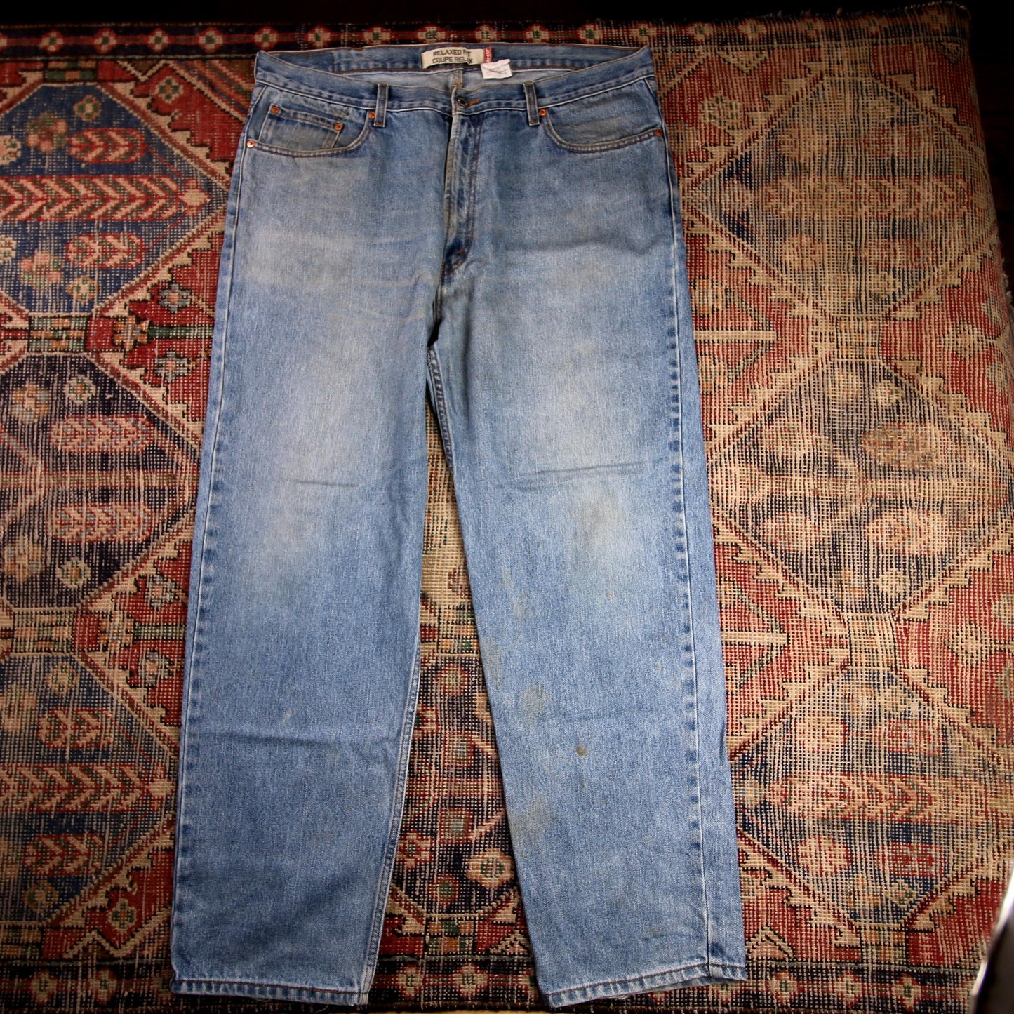 Levi's W40 L32 Tapered Leg Relaxed Fit Blue Denim Jeans