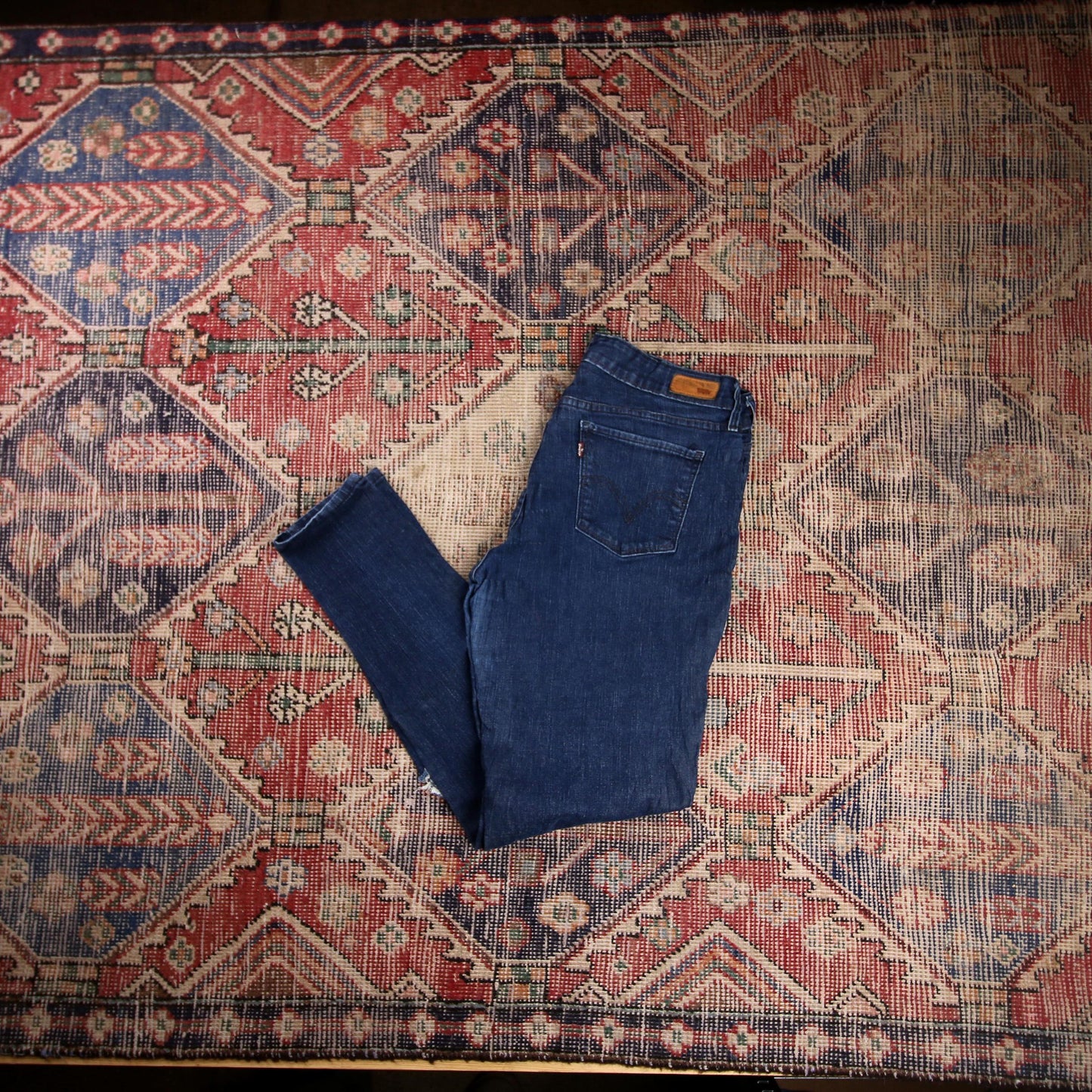 Levi's W30 L30 Jegging Classic Ripped Style Blue Denim Jeans