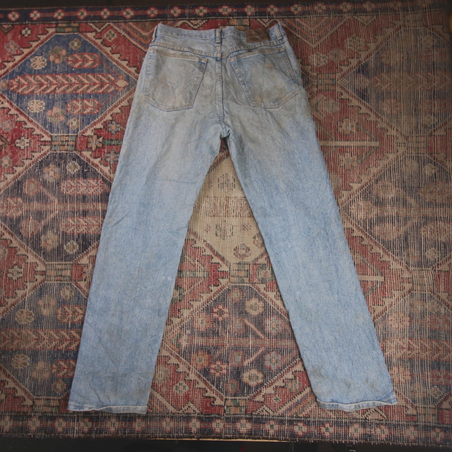Wrangler W30 L31 Straight Leg Relaxed Fit Blue Denim Jeans
