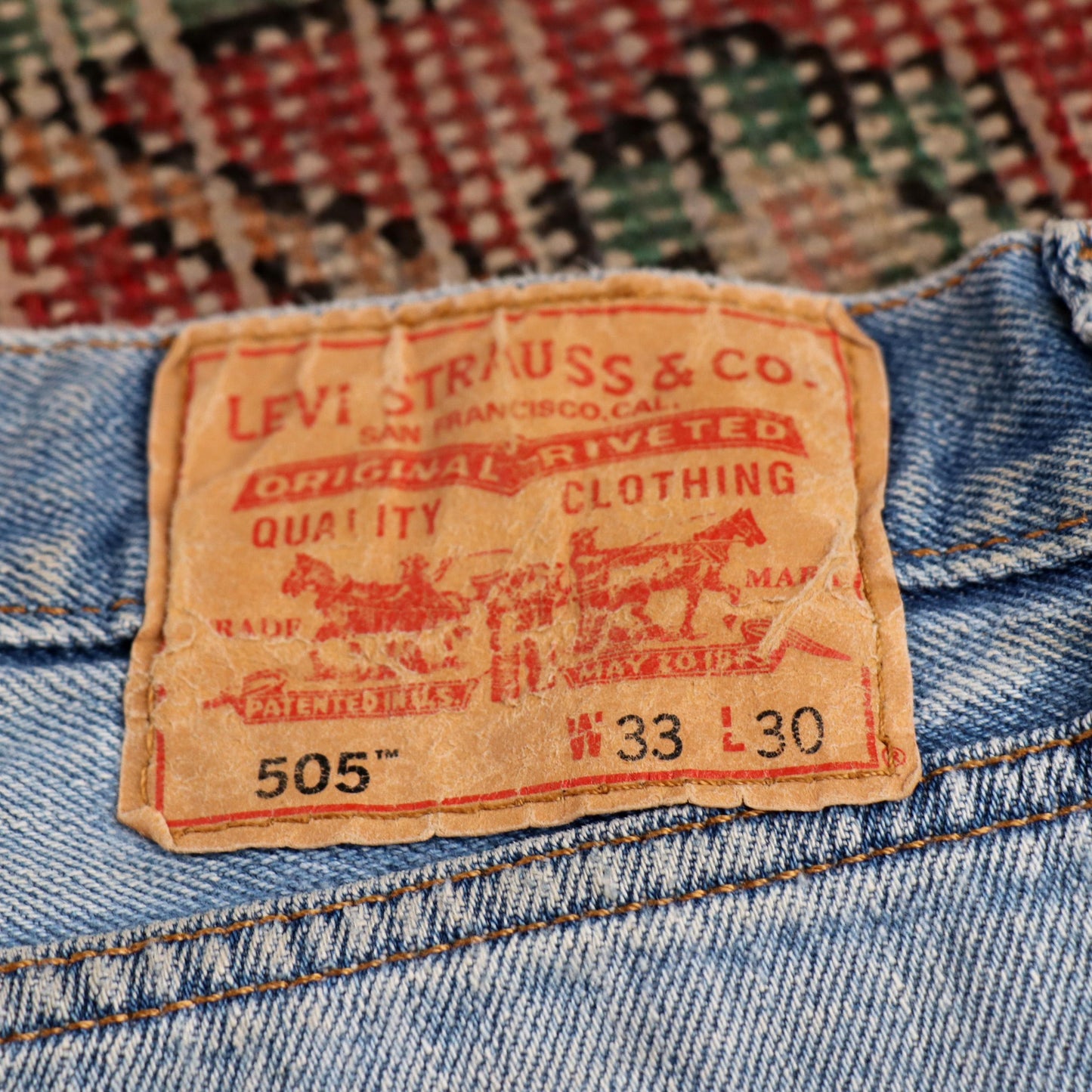 Levi's 505 W32 L28 Straight Leg Regular Fit Blue Denim Jeans