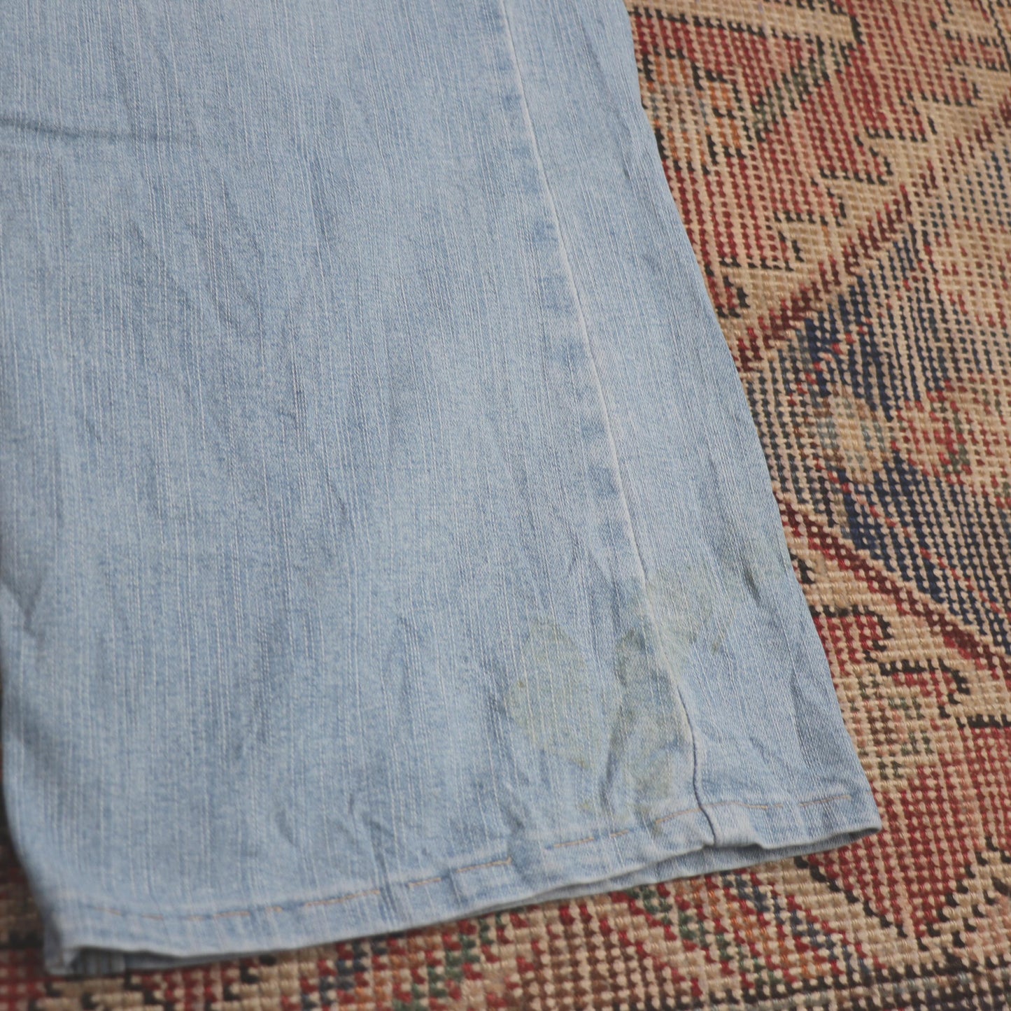 Lee W38 L28 Flared Blue Denim Jeans