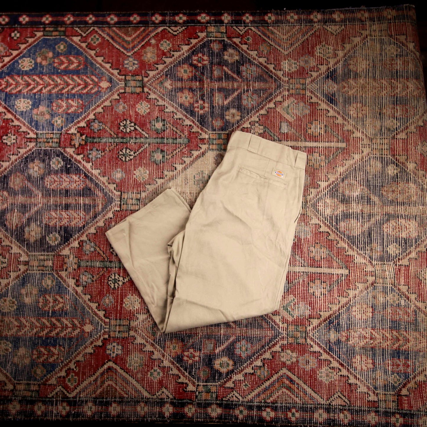 Dickies 874 W36 L24 Straight Leg Beige Cotton Blend Trousers