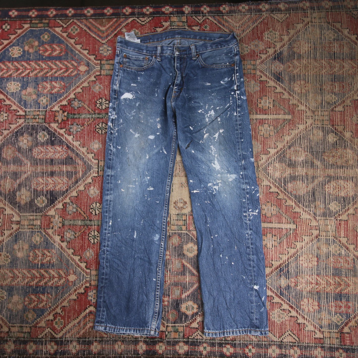 Levi's W32 L29 Straight Leg Relaxed Fit Blue Denim Jeans