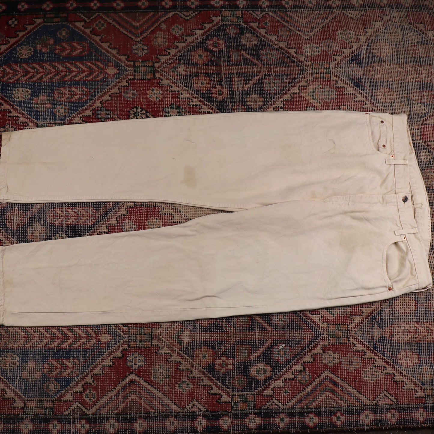 Levi's 615 W40 L32 Straight Leg Regular Fit Beige Denim Jeans