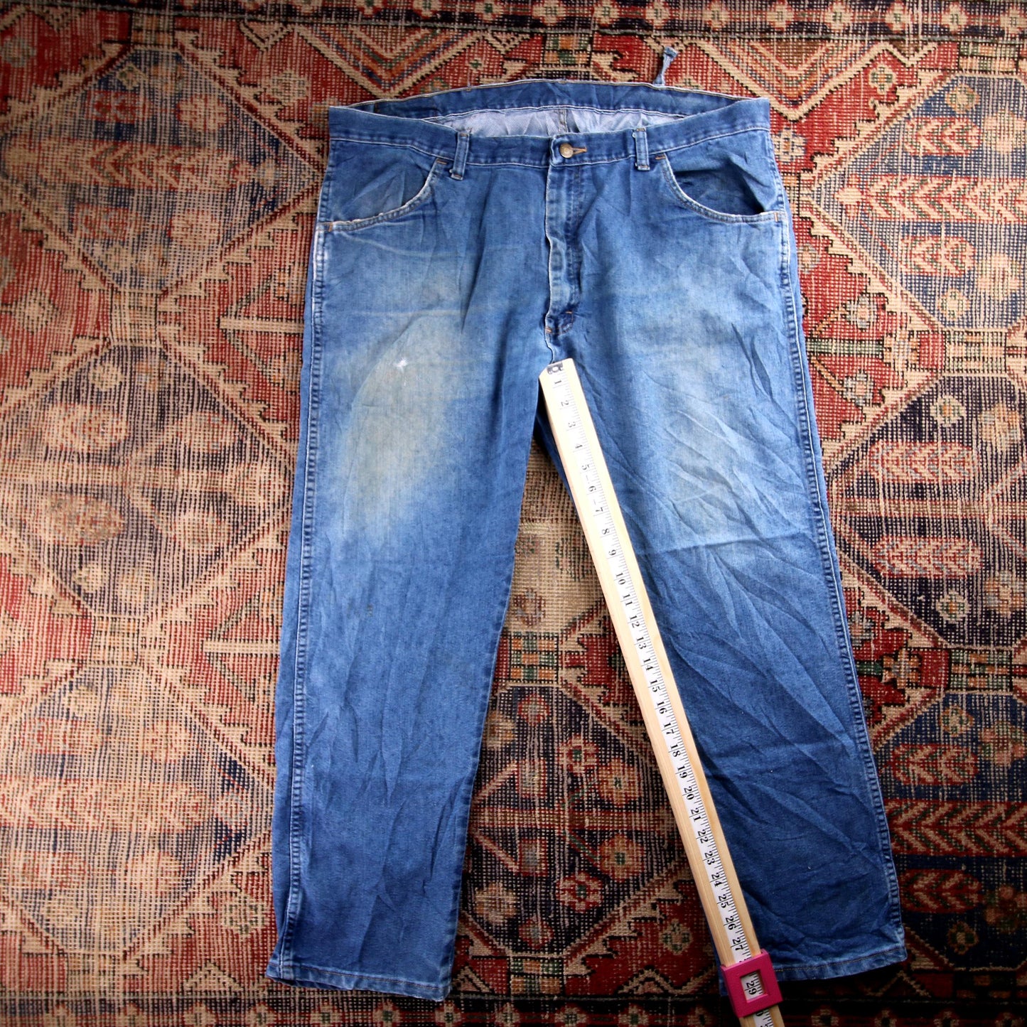Wrangler W40 L28 Relaxed Blue Denim Jeans