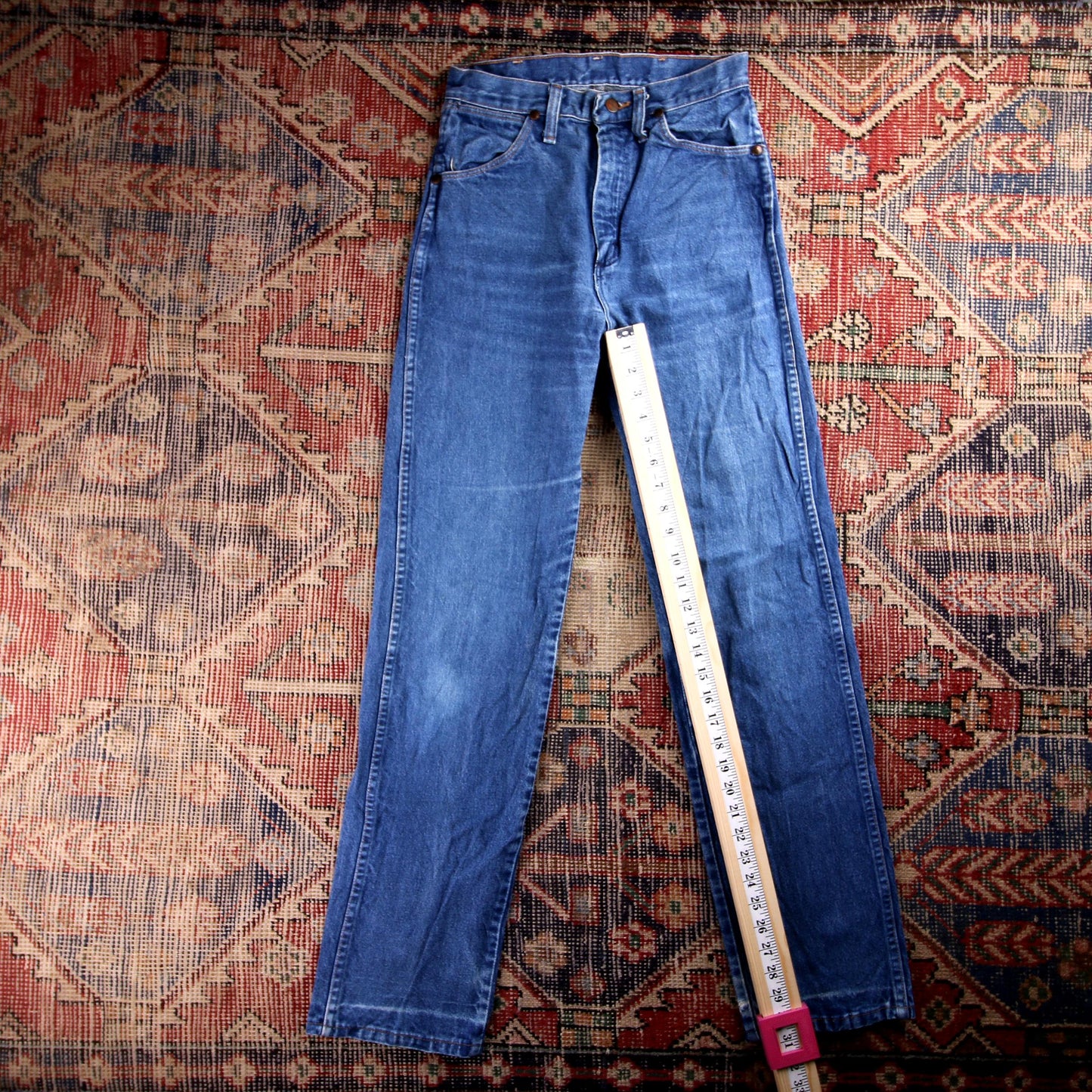 Wrangler W26 L31 Straight Blue Denim Jeans