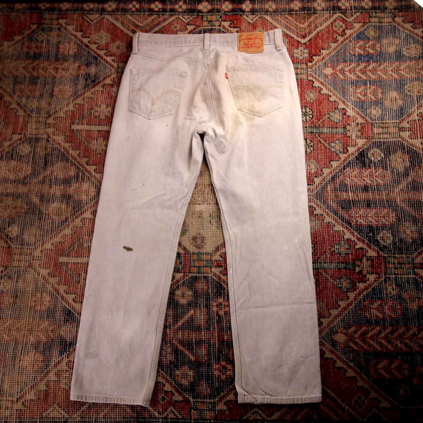 Levi's 501 W32 L28 Original Fit Beige Denim Jeans