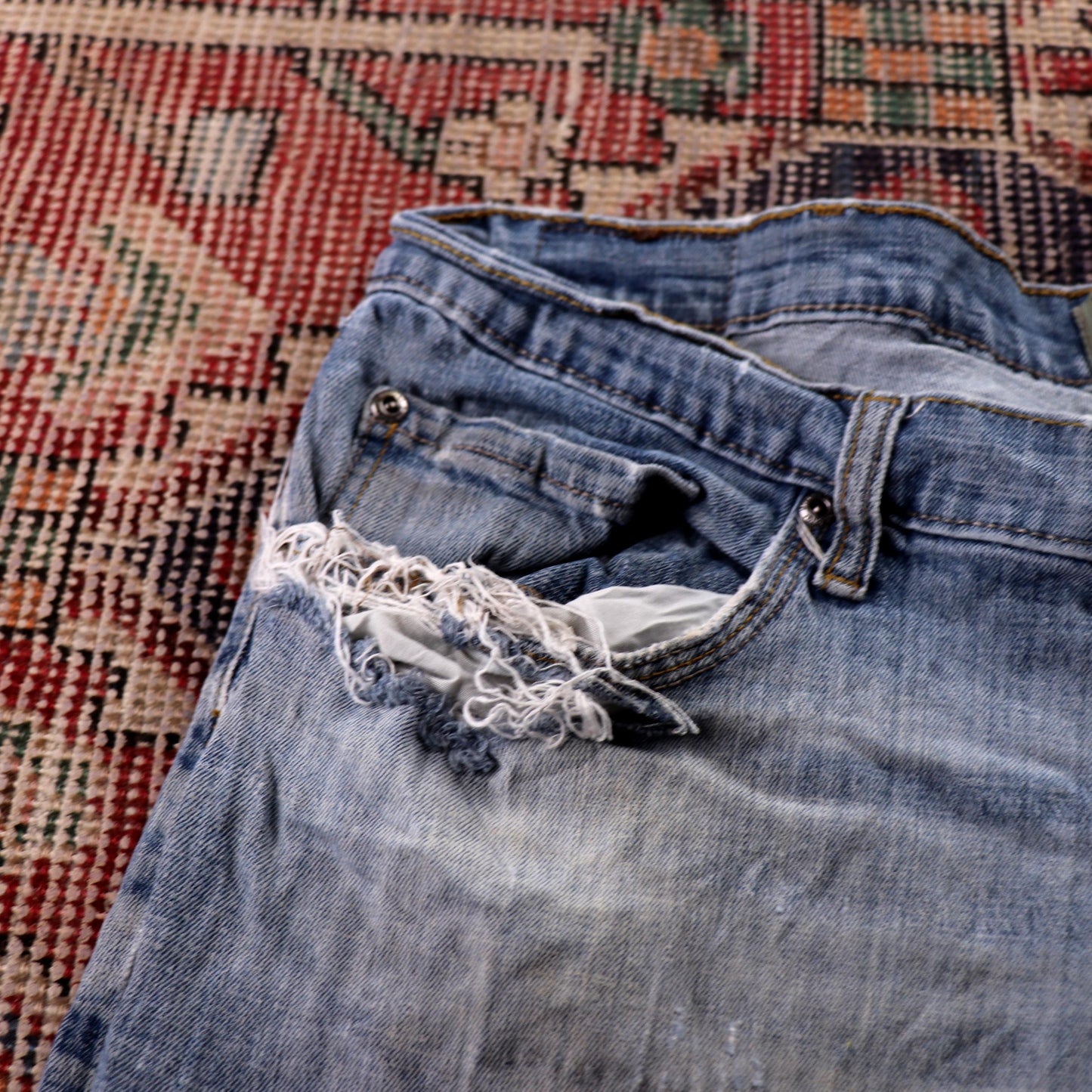 Wrangler W36 L30 Straight Blue Denim Jeans