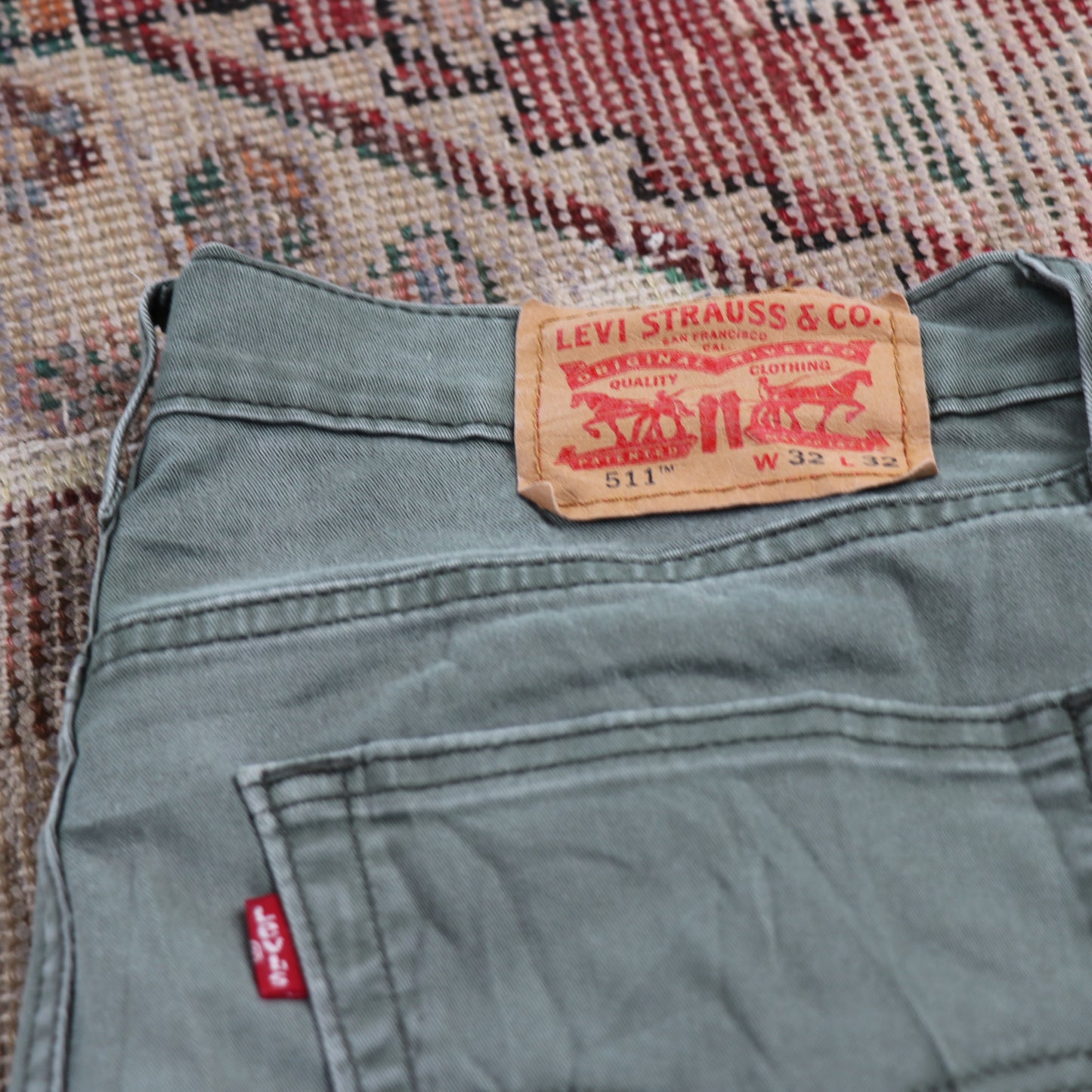 Levi's W34 L31 Straight Leg Regular Fit Blue Denim Jeans