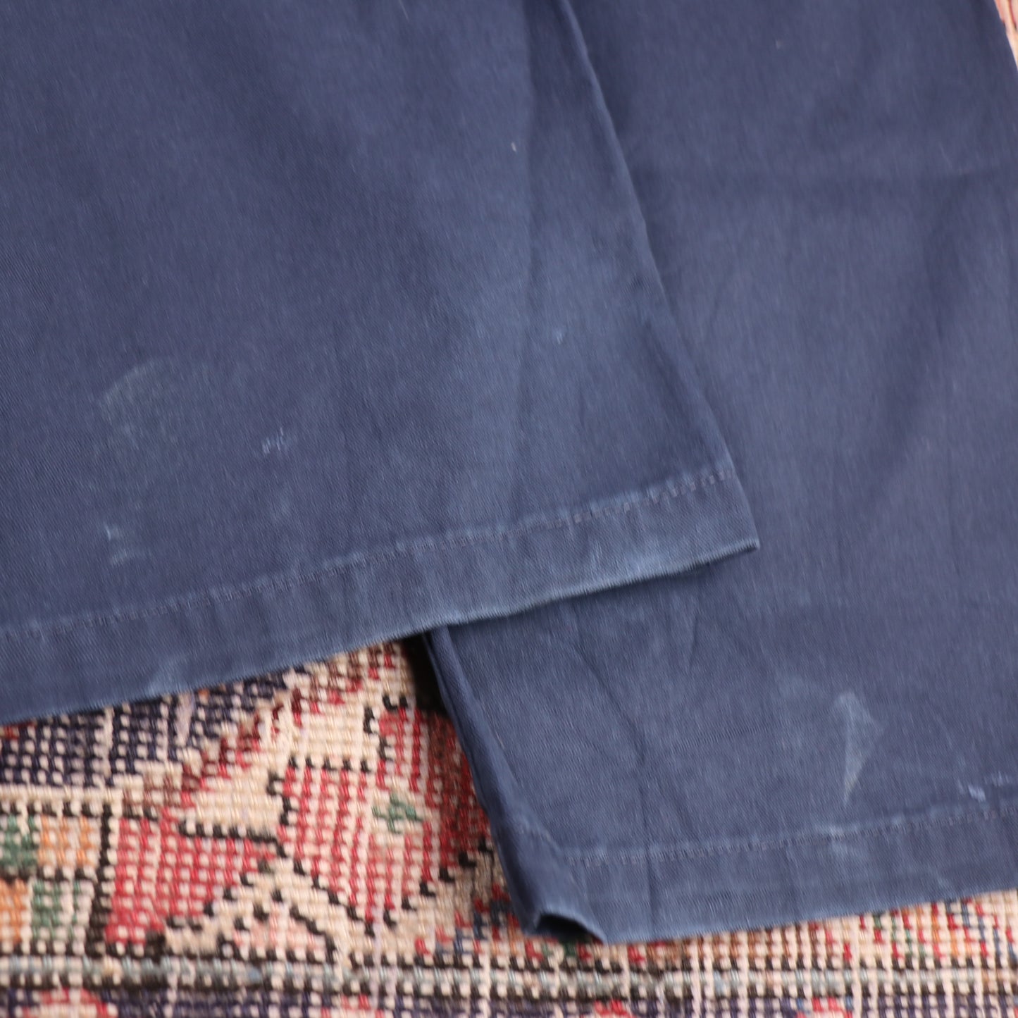 Dickies W38 L30 Straight Leg Relaxed Fit Blue Cotton Blend Trousers