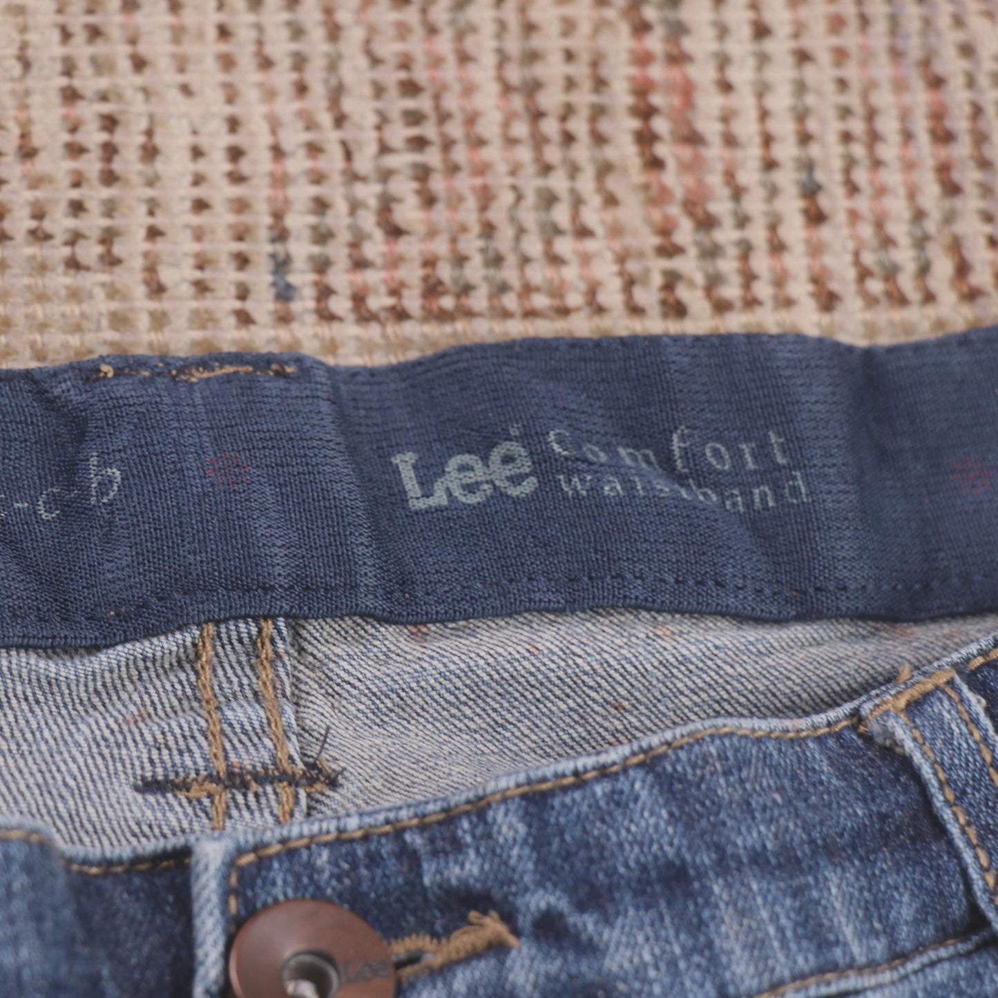 Lee W40 L27 Straight Leg Loose Fit Blue Denim Jeans