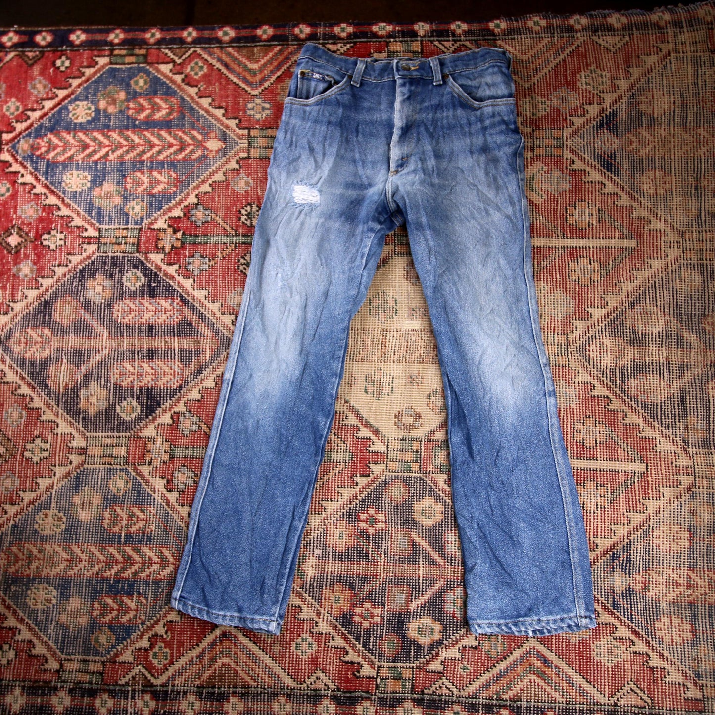 Lee W30 L29 Straight Leg Slim Fit Blue Denim Jeans