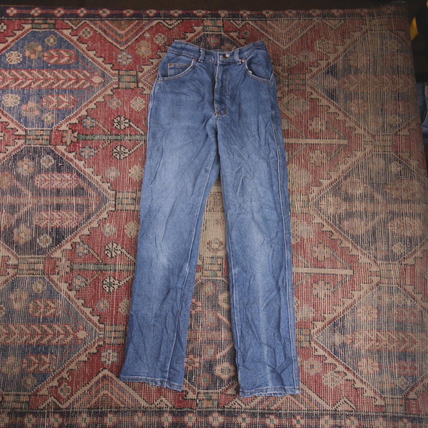 Lee W24 L27 Straight Leg Relaxed Fit Blue Denim Jeans