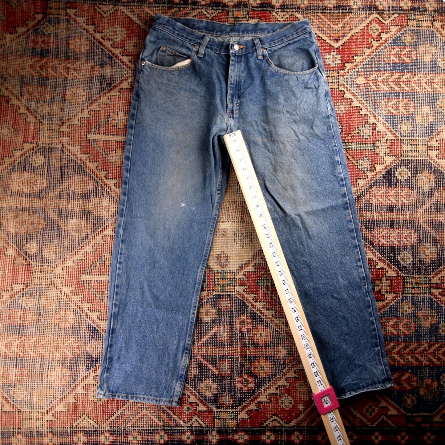 Wrangler W38 L29 Straight Blue Denim Jeans