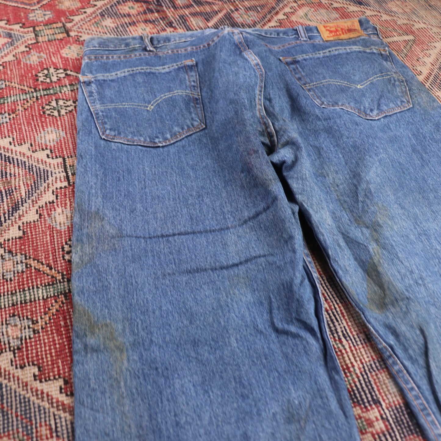 Levi's 505 W40 L33 Straight Leg Regular Fit Blue Denim Jeans