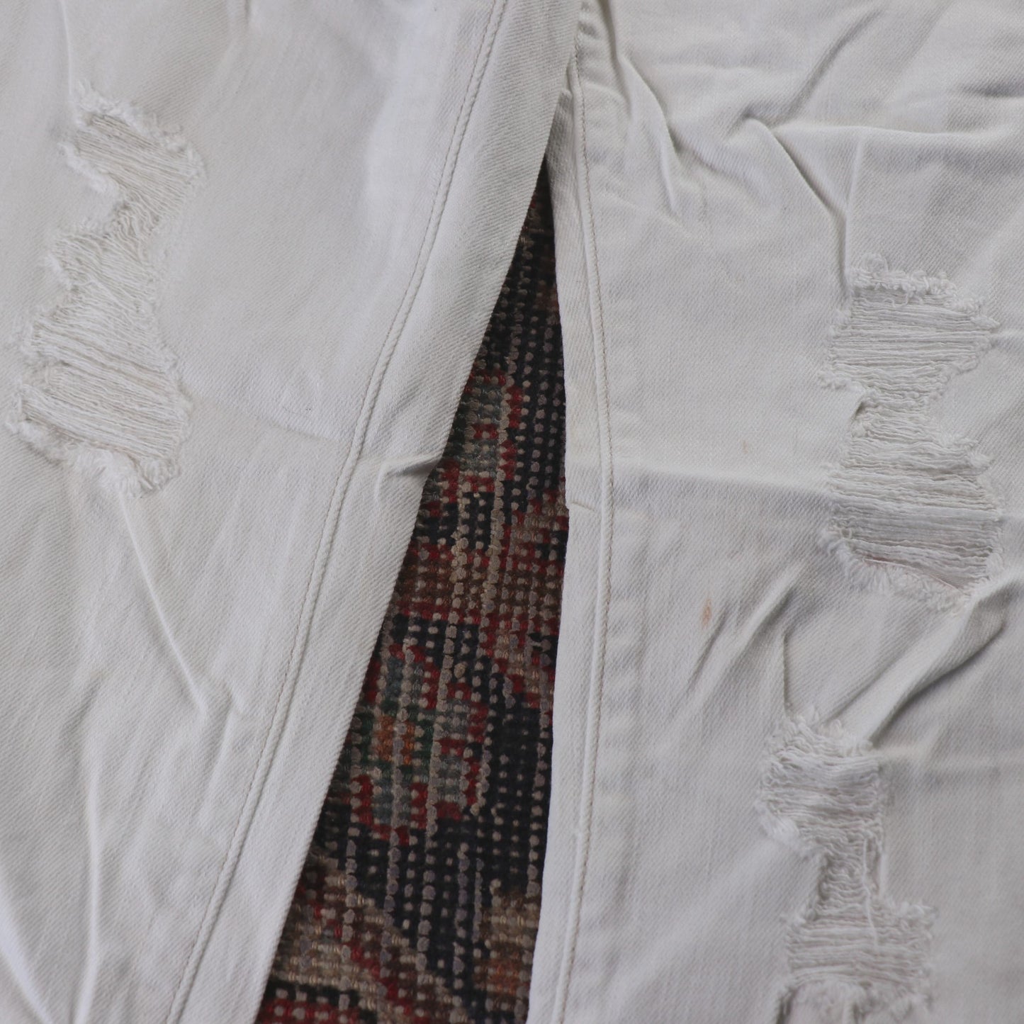 Levi's 513 W28 L27 Straight Leg Slim Fit White Denim Jeans
