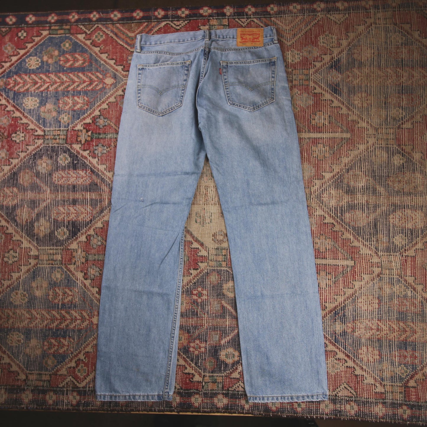 Levi's 505 W36 L31 Straight Leg Regular Fit Blue Denim Jeans