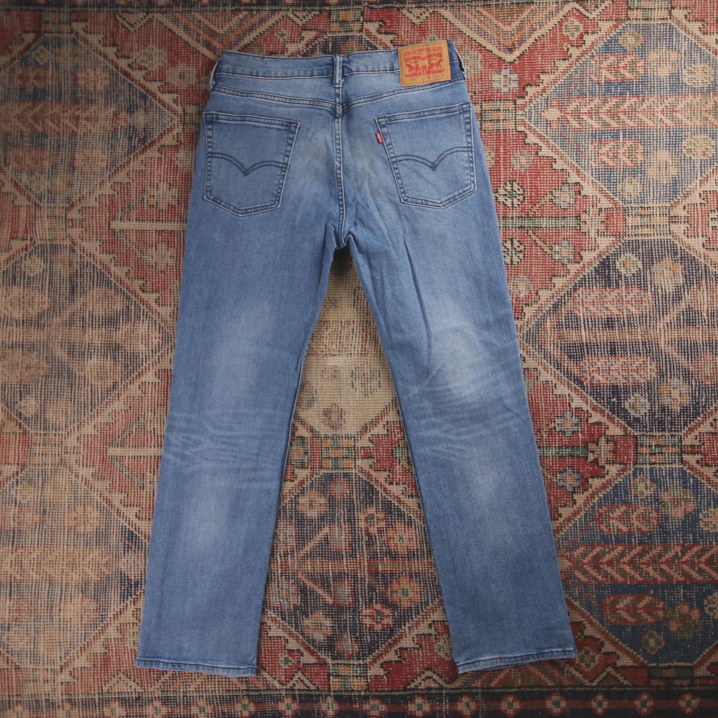 Levi's 514 Red Tab W30 L29 Straight Leg Blue Denim Jeans