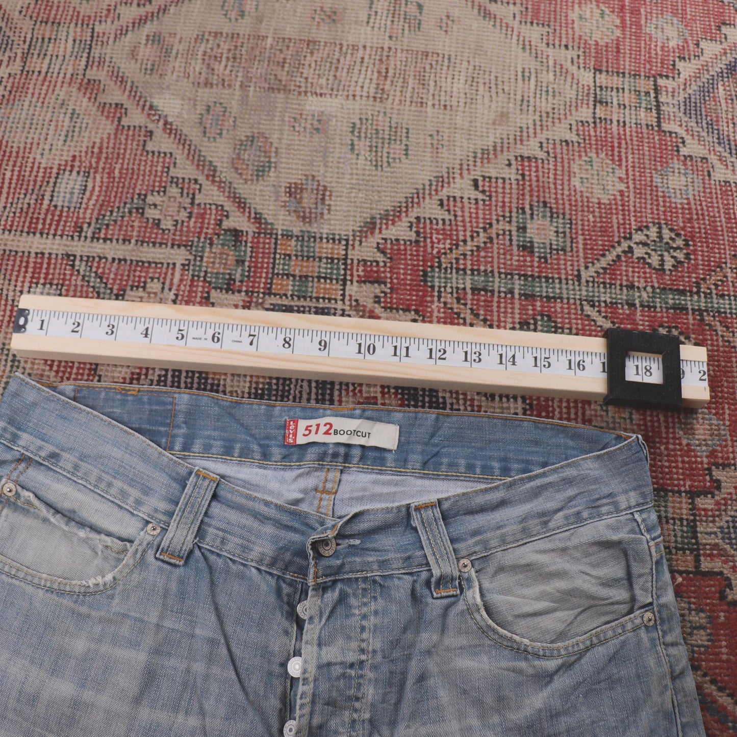 Levi's 512 W36 L30 Tapered Leg Slim Fit Blue Denim Jeans