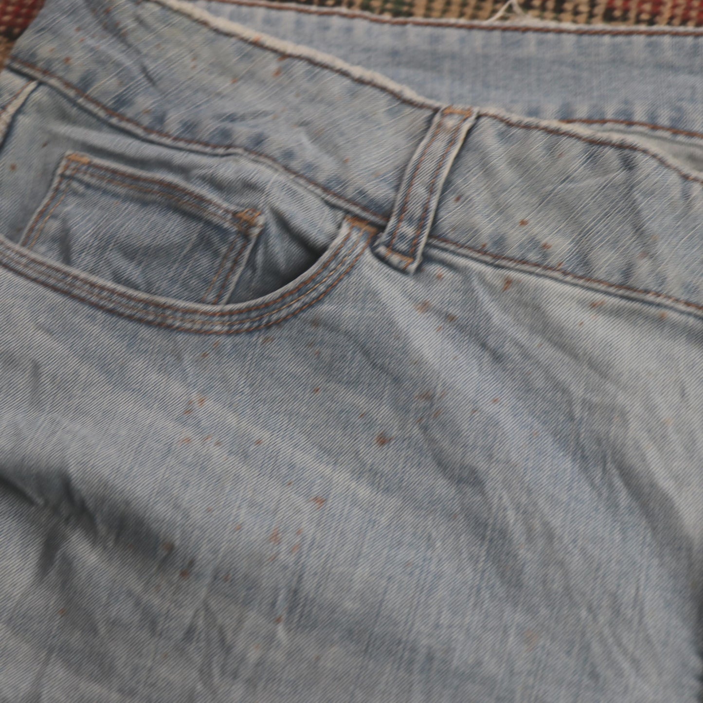 Lee W38 L28 Flared Blue Denim Jeans