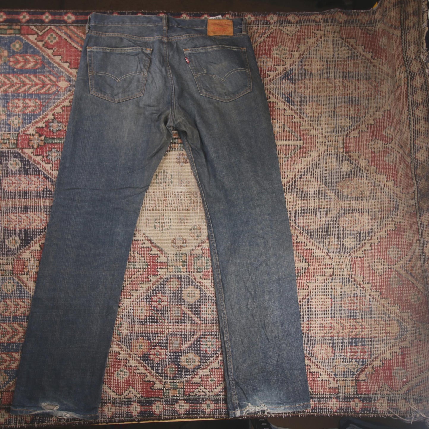 Levi's 505 W38 L34 Straight Leg Regular Fit Blue Denim Jeans