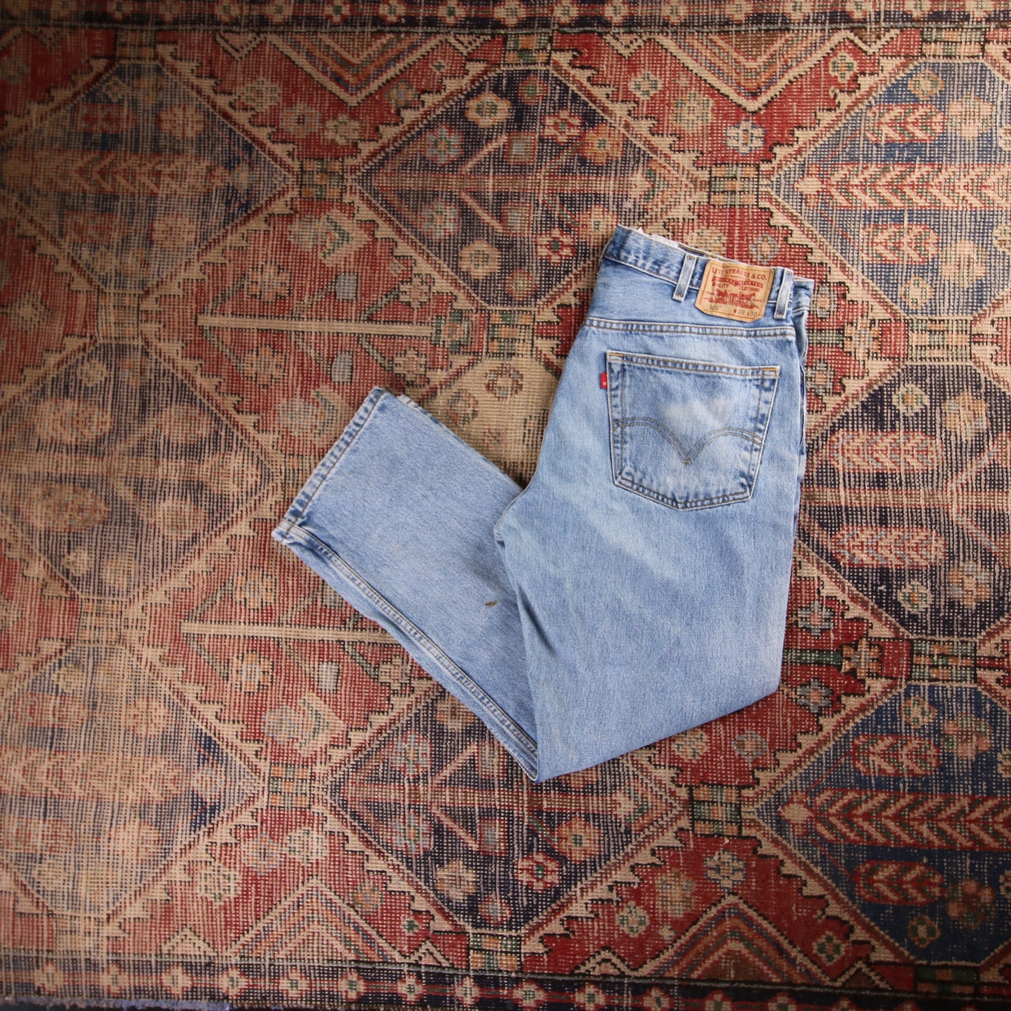 Levi's 505 W38 L30 Straight Leg Regular Fit Blue Denim Jeans
