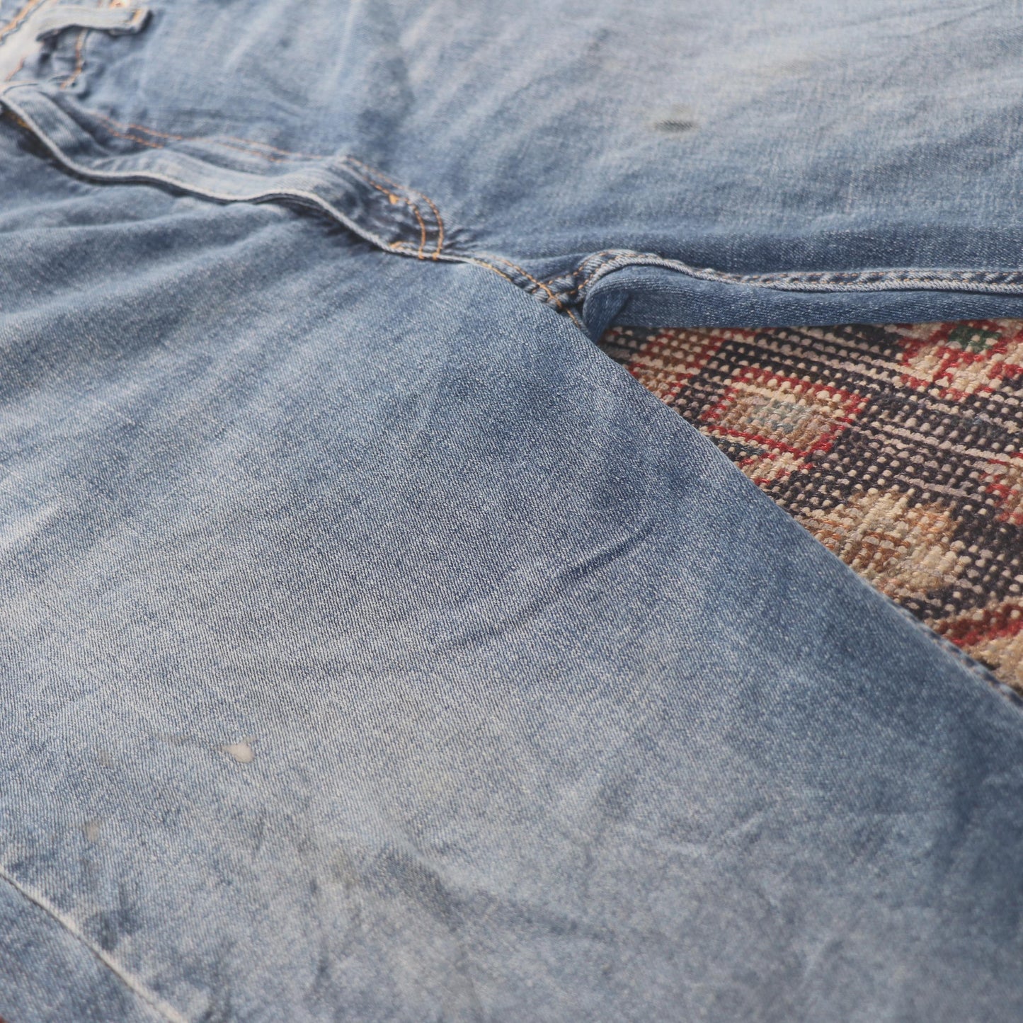 Levi's W38 L28 Straight Leg Blue Denim Jeans
