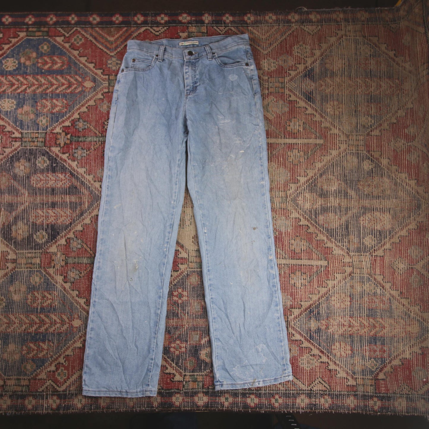Lee W30 L31 Straight Leg Relaxed Fit Blue Denim Jeans
