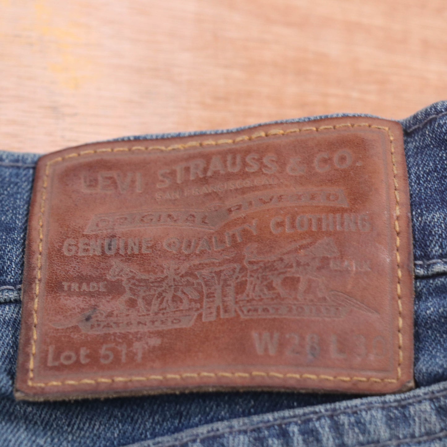 Levi's 511 Red Tab W28 L29 Slim Fit Blue Denim Jeans