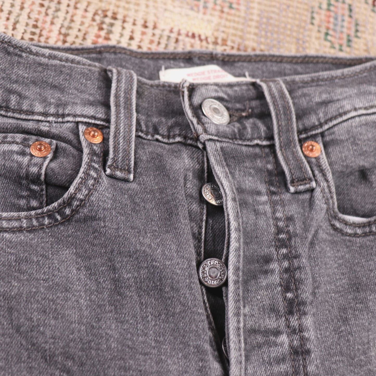 Levi's 501 W24 L26 Original Fit Black Denim Jeans