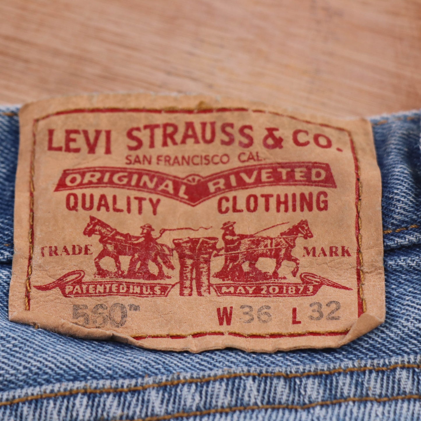 Levi's 550 Red Tab W34 L30 Tapered Leg Relaxed Fit Blue Denim Jeans
