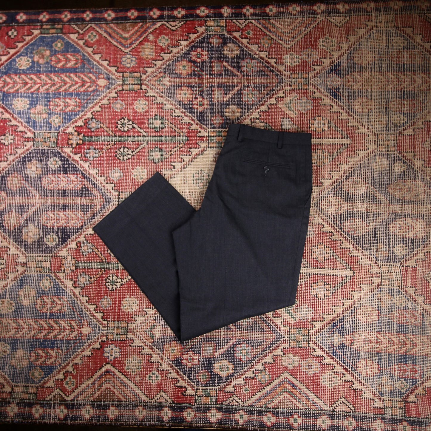 Lauren Ralph Lauren W38 L29 Straight Leg Black Cotton Blend Trousers