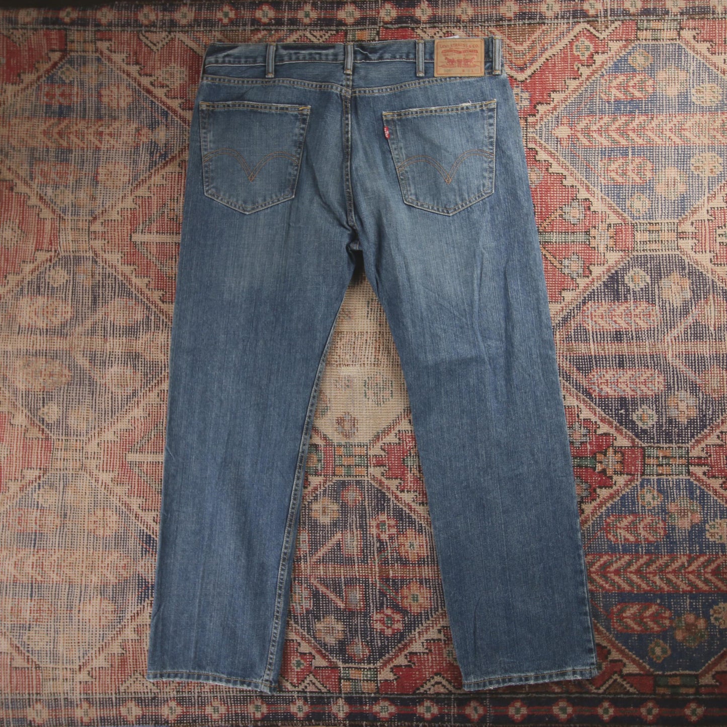 Levi's 505 Red Tab W38 L30 Straight Leg Regular Fit Blue Denim Jeans