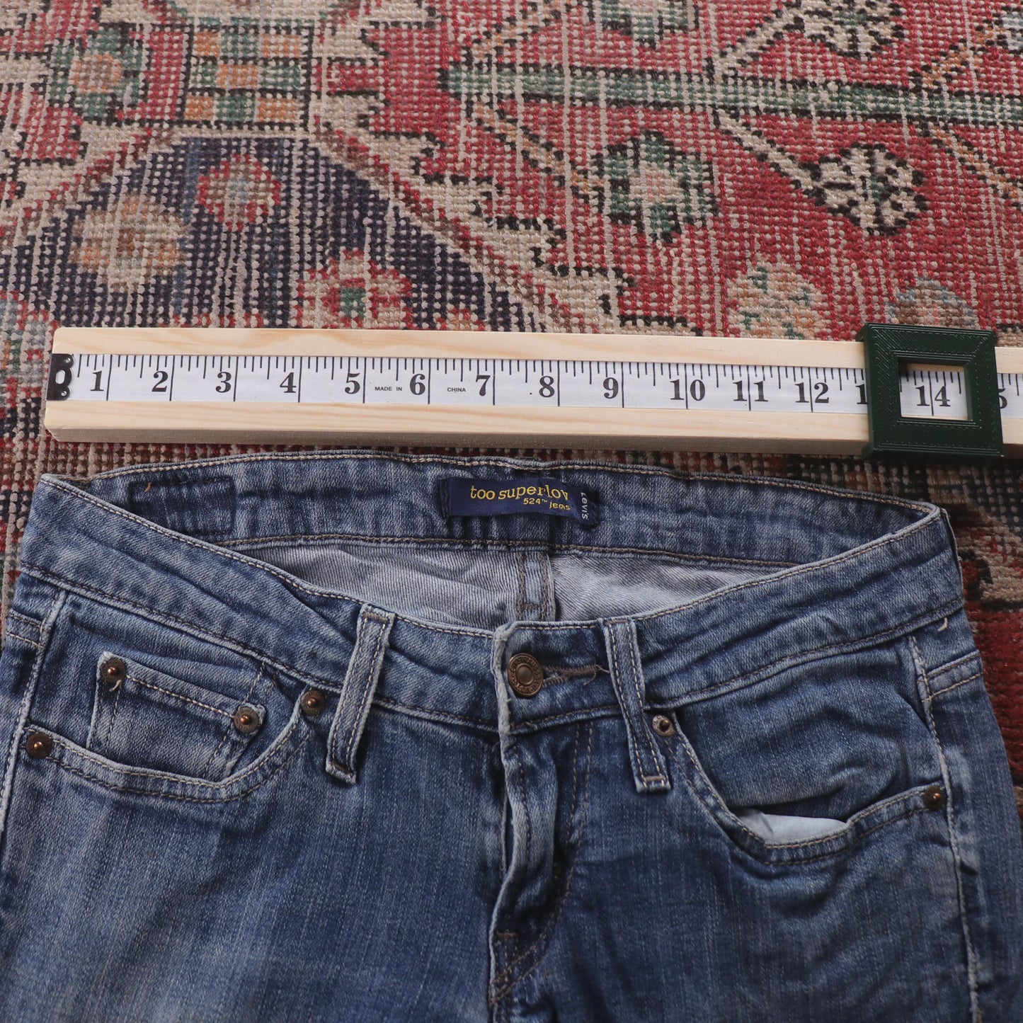 Levi's 711 Red Tab W28 L30 Skinny Blue Denim Jeans