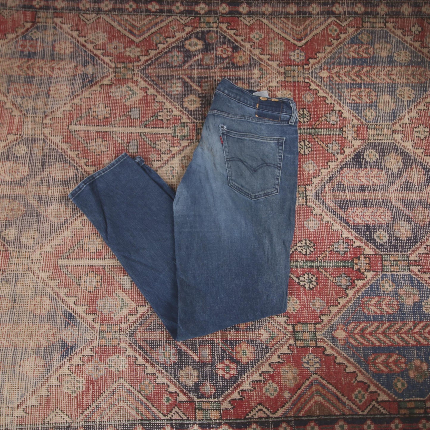 Levi's W40 L34 Straight Leg Loose Fit Blue Denim Jeans