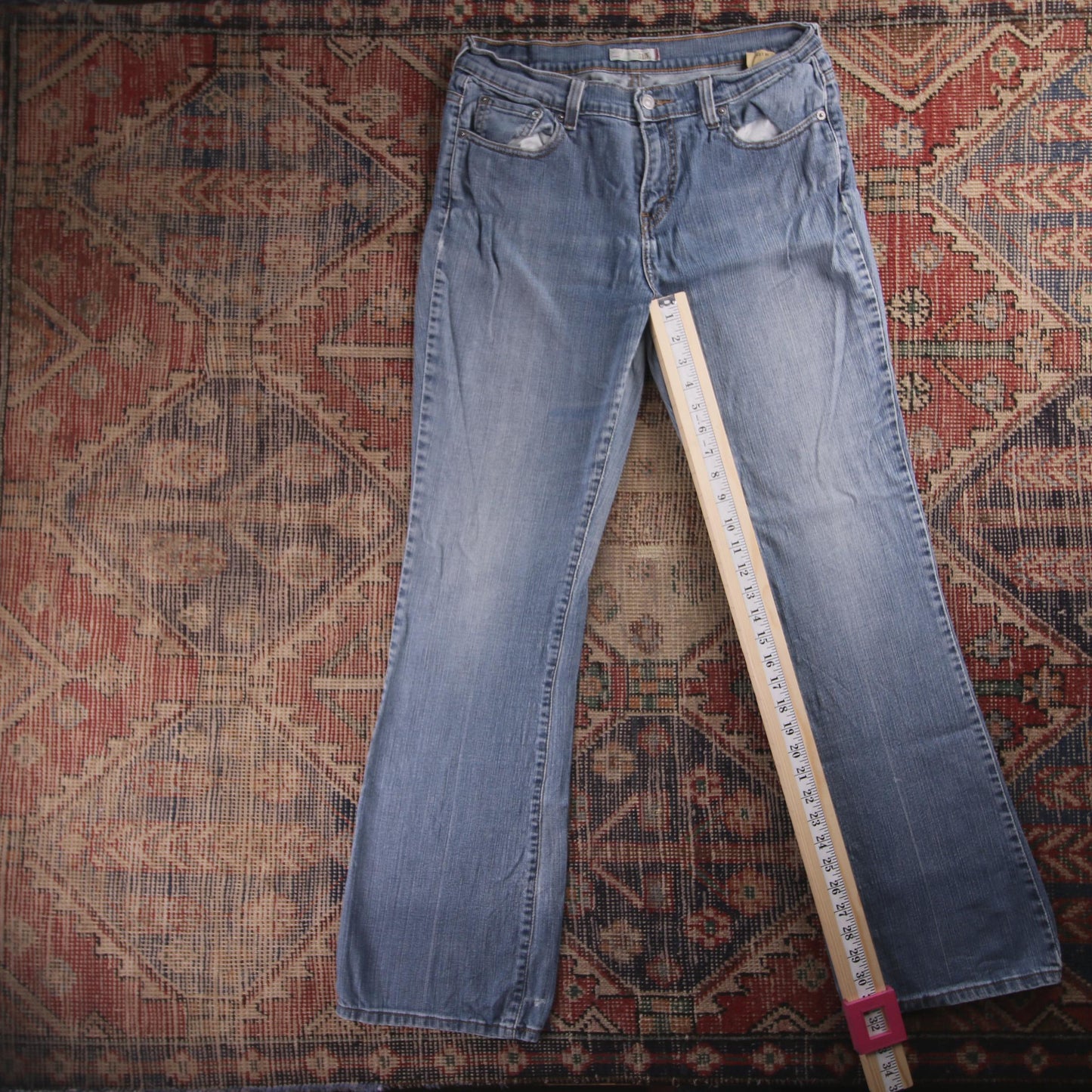 Levi's 515 Red Tab W32 L32 Flared Blue Denim Jeans