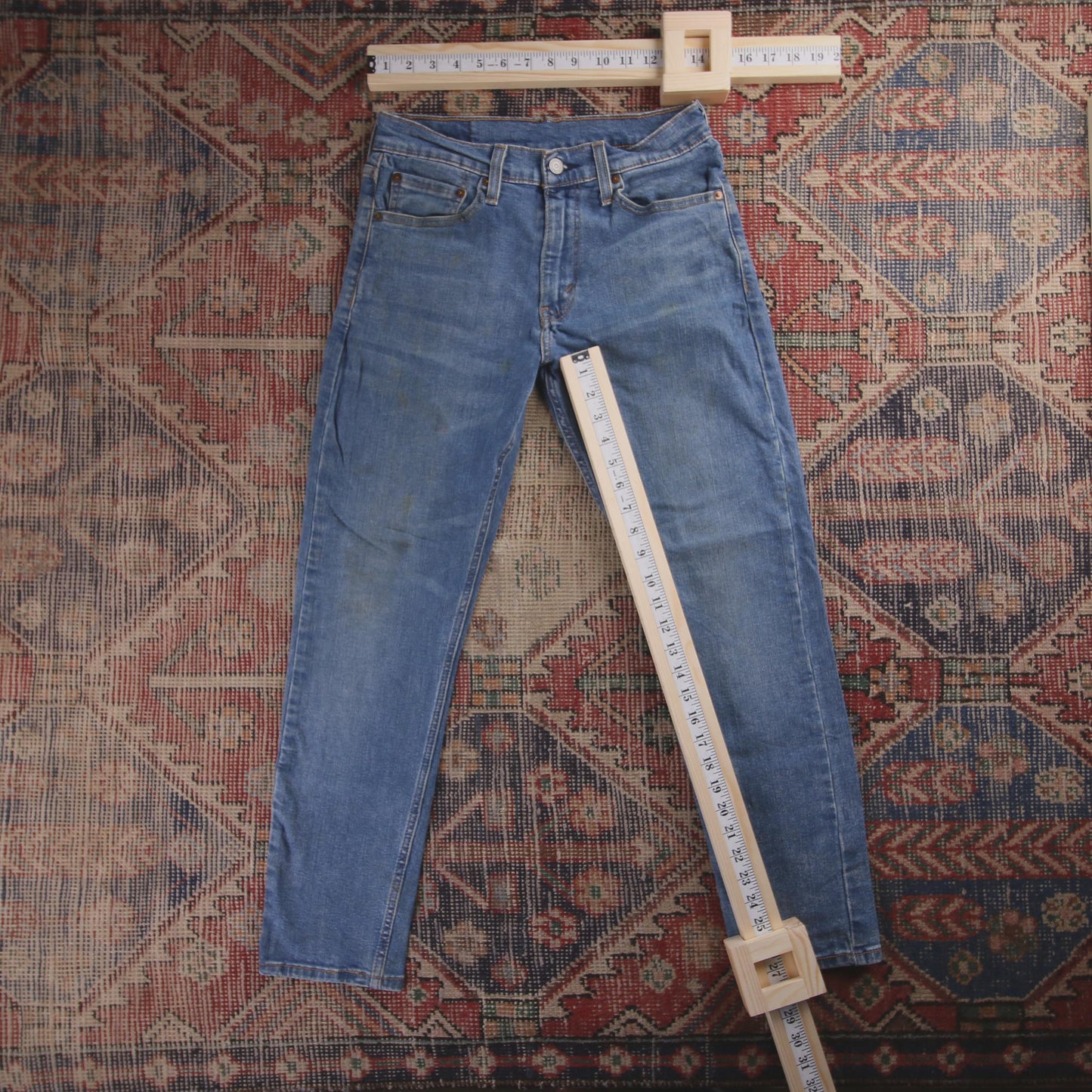 Levi's 512 Red Tab W28 L27 Tapered Leg Slim Fit Blue Denim Jeans