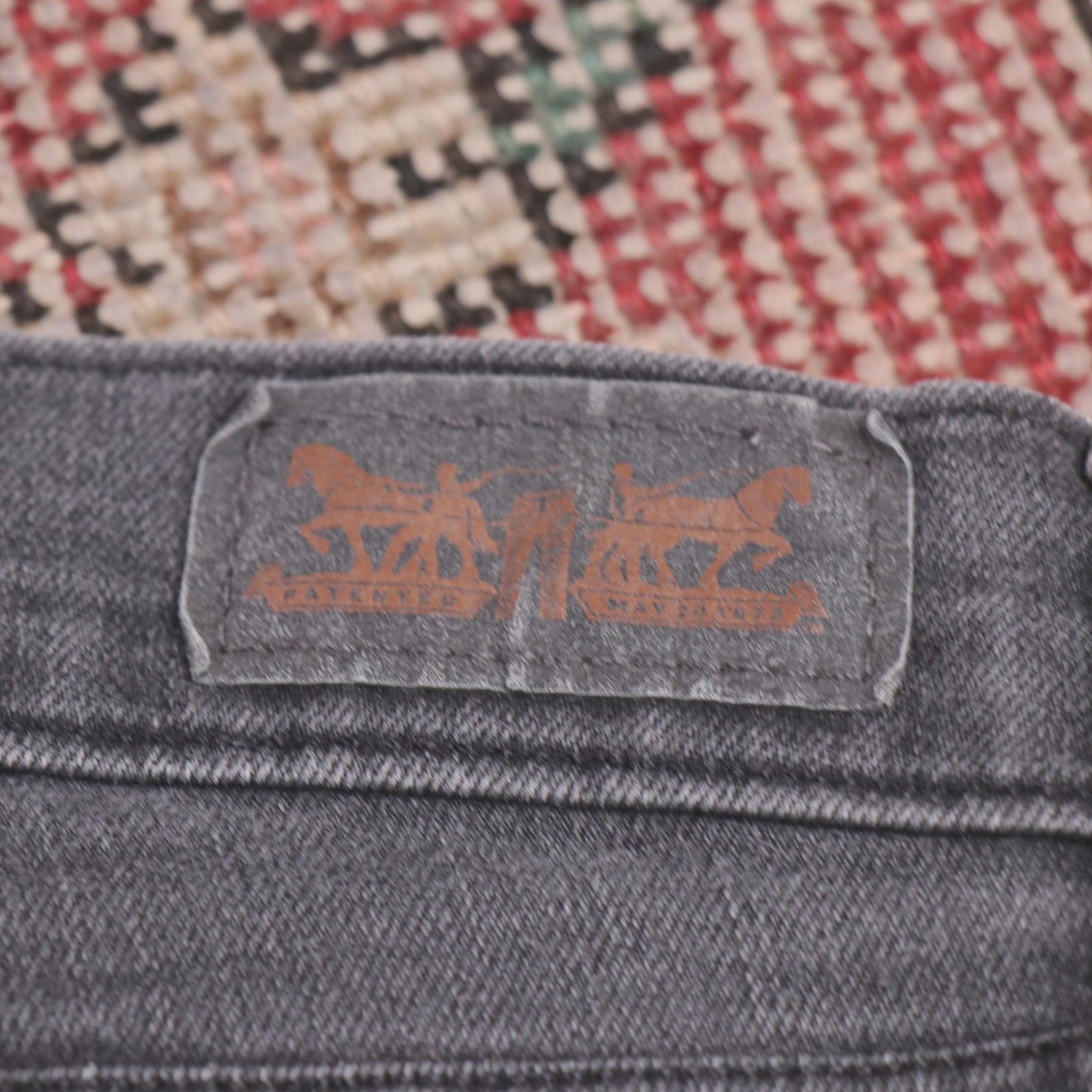 Levi's W30 L28 Straight Leg Black Denim Jeans